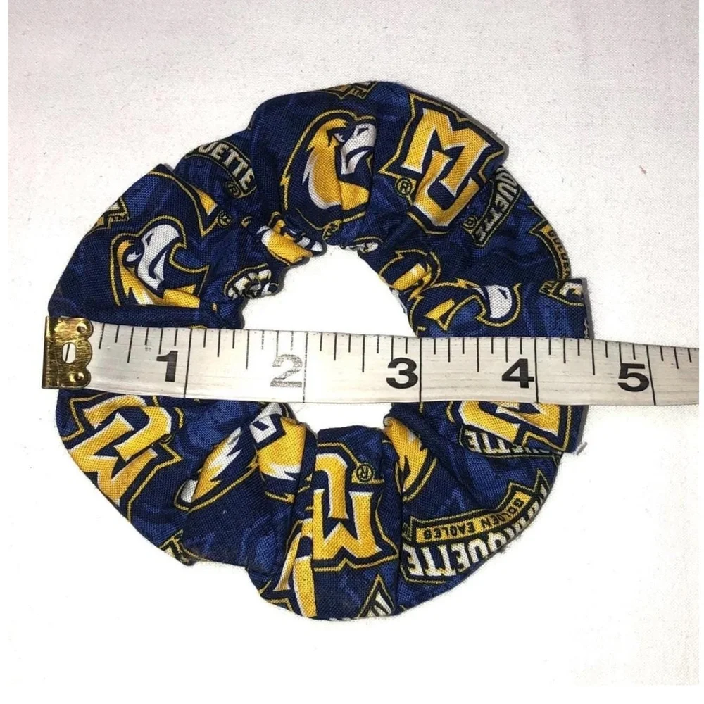 Marquette Golden Eagles Hair Scrunchies Wristbands 2 Pack Hand Made in the USA